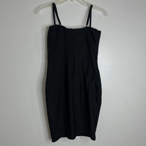 Black Bodycon Spaghetti Strap Dress Women’s Size Small Haute Monde - Picture 3 of 9